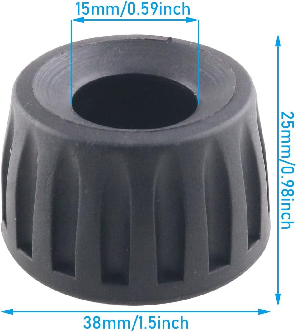 WHYHKJ 3PCS (15mm) Rubber Tripod Feet Accessory for Camera Non Slip Tripod Replacement Provides Stability for Indoor