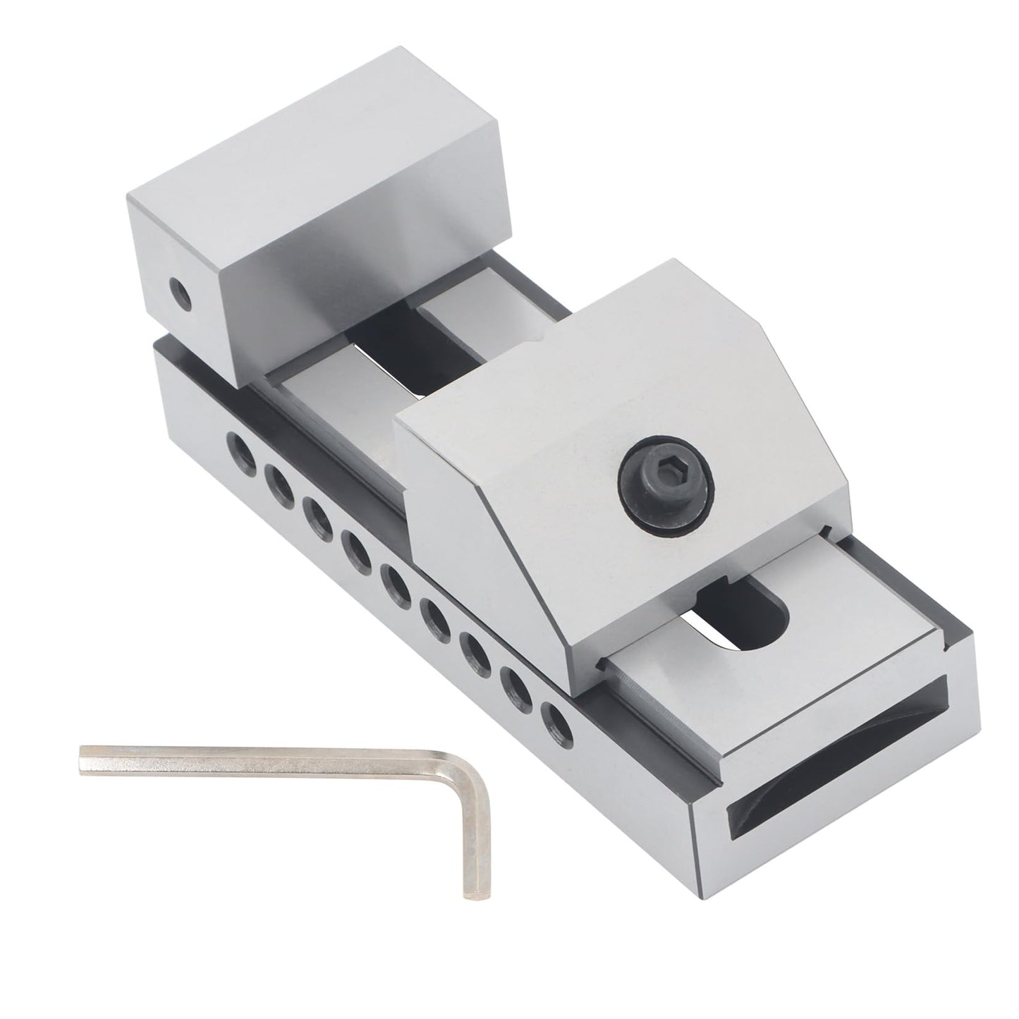 findmall 3 X 7 Inch Tool Makers Accuracy Screwless Vise Accuracy Grinding Screwless Mini Insert Vise Toolmaker Steel for Surface Grinding and Milling