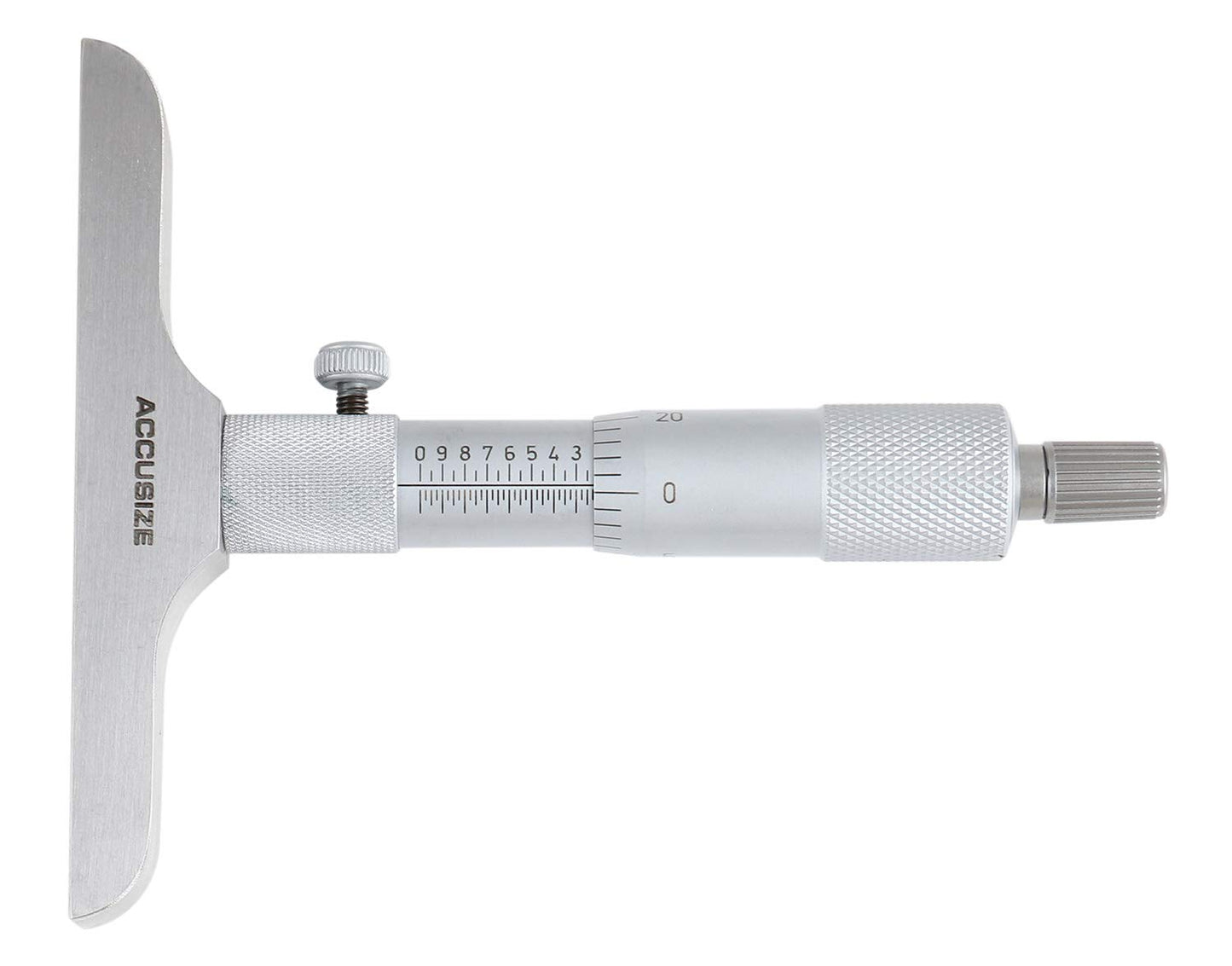 Accusize Industrial Tools 0-6'' by 4'' Base Depth Micrometer, 0.001'' Resolution, 6 Rods, 2025-4201