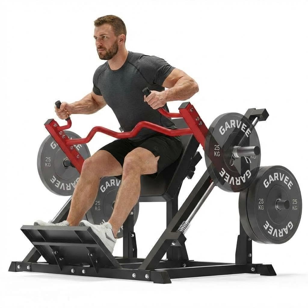 Linear Row Machine for Home Gym, Back Row Machine with Linear Bearing - Plate Loaded Seated Row Machine Protects Lower Back,Back & LAT Training Equipment, Gym Equipment for Small Spaces(NO Weights)