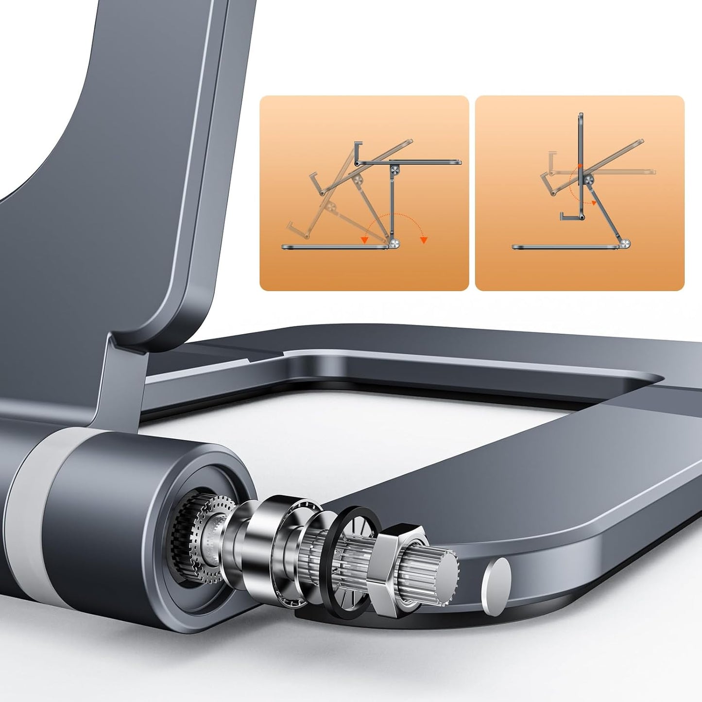 BONERUY Foldable Phone Stand, Compact Aluminum Mini Cell Phone Holder for Desk,Desktop Portable & Adjustable Folding