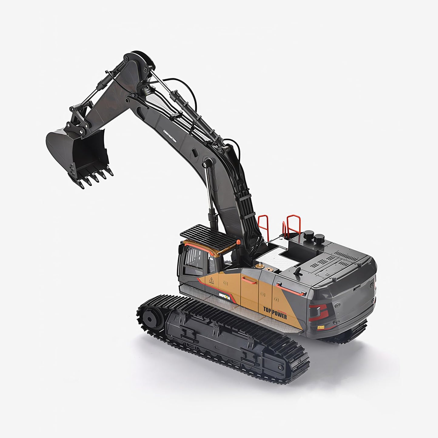 Ssccgym 20.4 Inch 22 Channels Remote Control Excavator Truck 1/14 Scale Metal Shovel Independent Arms RC Digging Machine Metal Alloy Construction Vehicles Toy for 14y+ Beginners