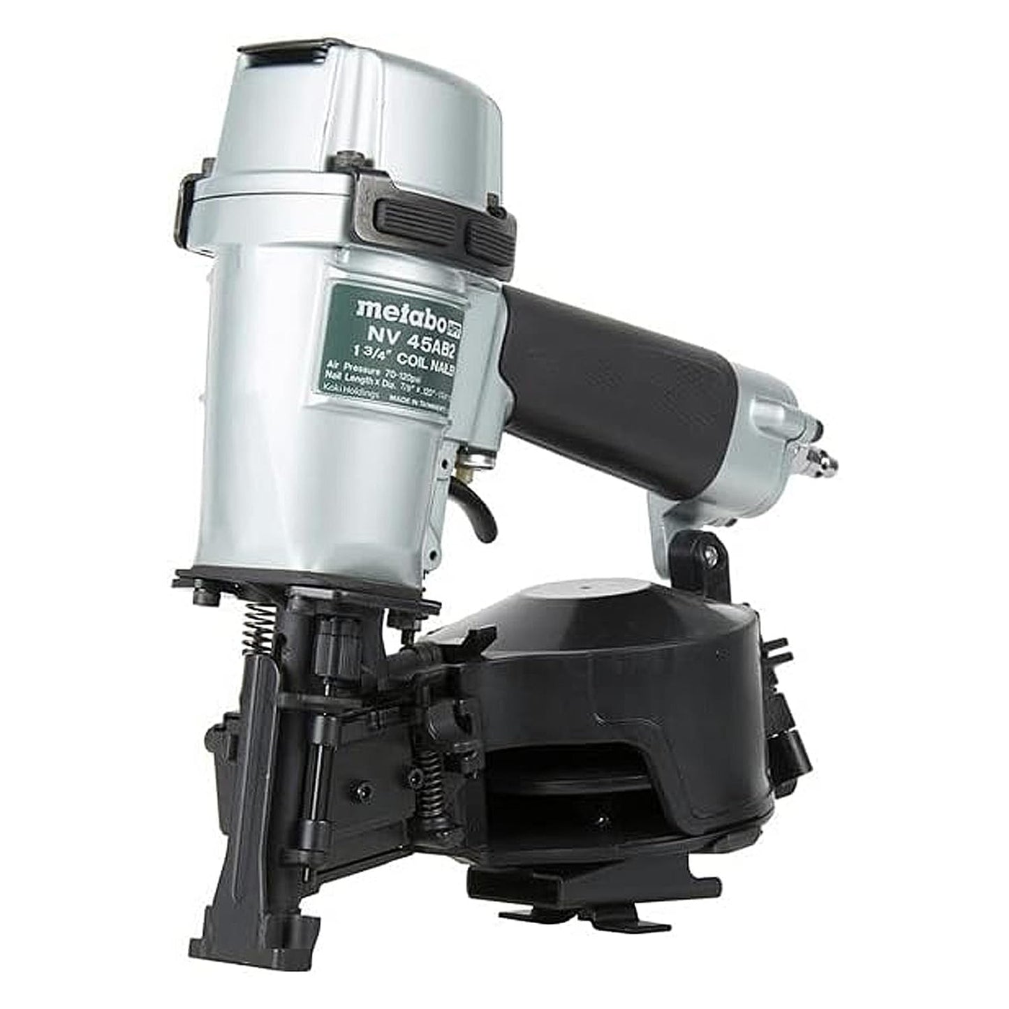 Metabo HPT Roofing Nailer, Pro-Preferred Pneumatic Power Nailer in Roofing Tools, Pneumatic Roofing Nailer for Asphalt Roofing Shingles, Nailer 16 Degree 7/8″ to 1-3/4″ Roofing Nails, NV45AB2