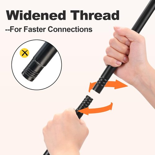 Black Curtain Rods by [Brand Name] - Adjustable 36"-48" Decorative Drapery Rod for Bedroom, Living Room & Kitchen