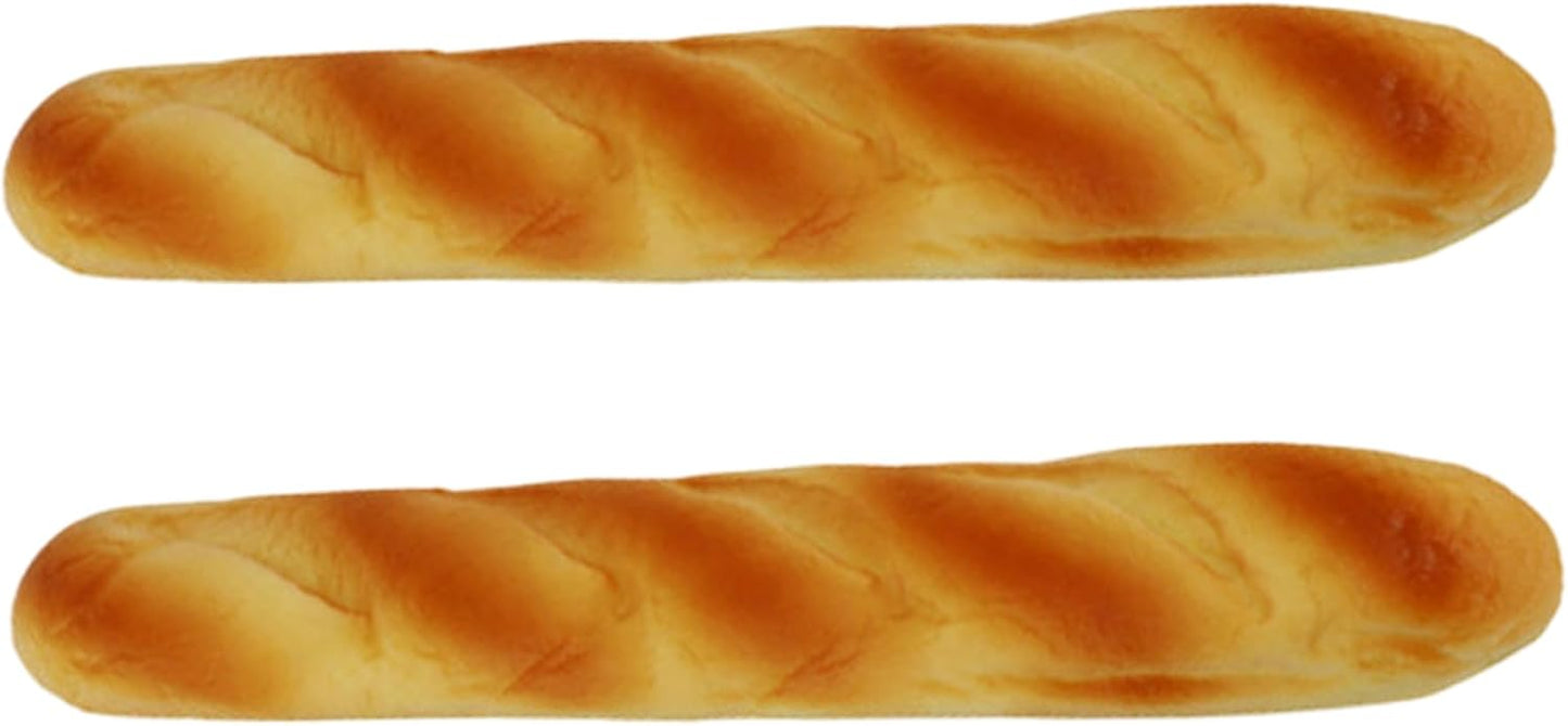 Xoeryoy 2PCS 13.8x2.4in Bread, PU Realistic Long Artificial Bread, Bake for Display, Photography Props, Bakery