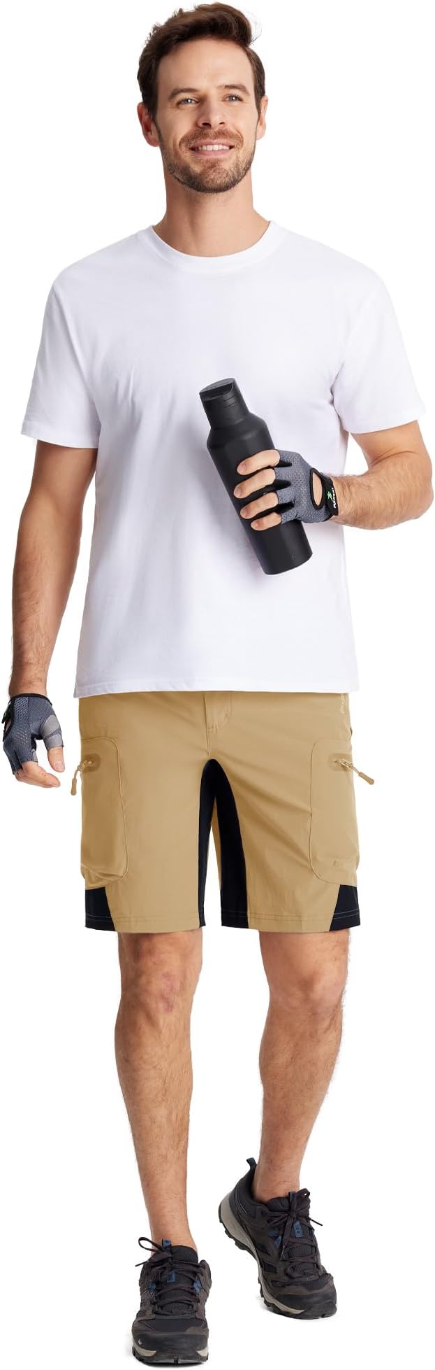 CRYSULLY Men's Hiking Cargo Shorts Outdoor Summer Lightweight Quick Dry Casual Shorts with 5 Pocket
