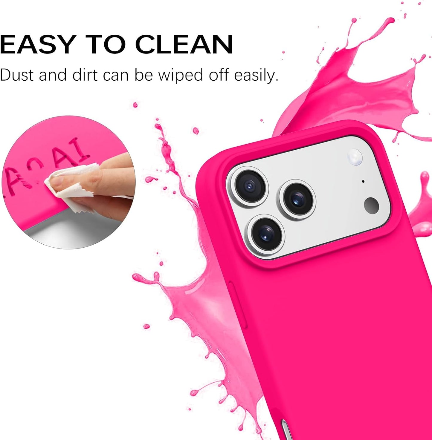 BENTOBEN 17 17 17 6.9" 2025, for iPhone Pro Max Case, Liquid Silicone Anti-Slip Microfiber Lining ProMax Phone Case