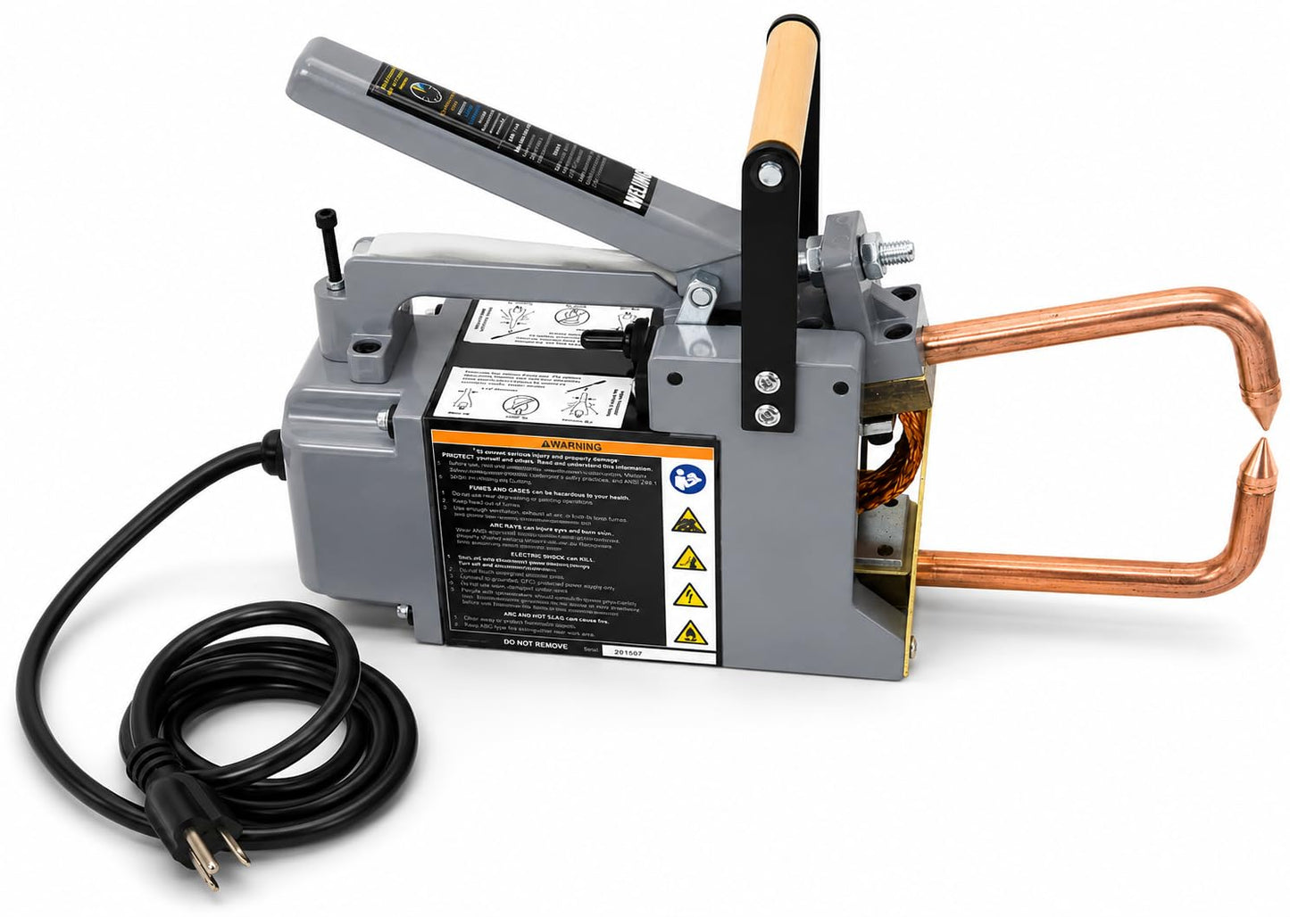 Stark USA Portable Spot Welder 1/8" Electric Single Phase Handheld Welding Tip Gun Handle Weld Spot 110V 6" Throat Depth Metal Sheet Spot Welding Machine