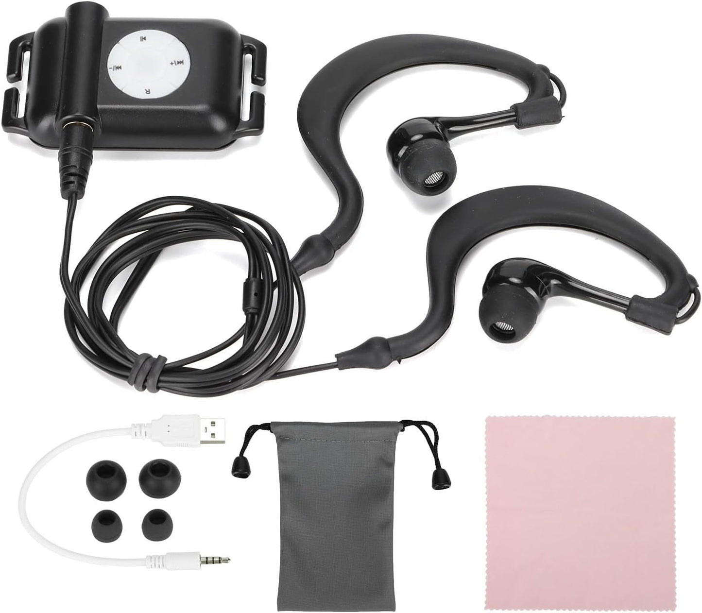 Beufee Mp3 Swimming, Swimming Headset Mp3 Swimming MP3 Waterproof Player for Underwater Player Music Player Player