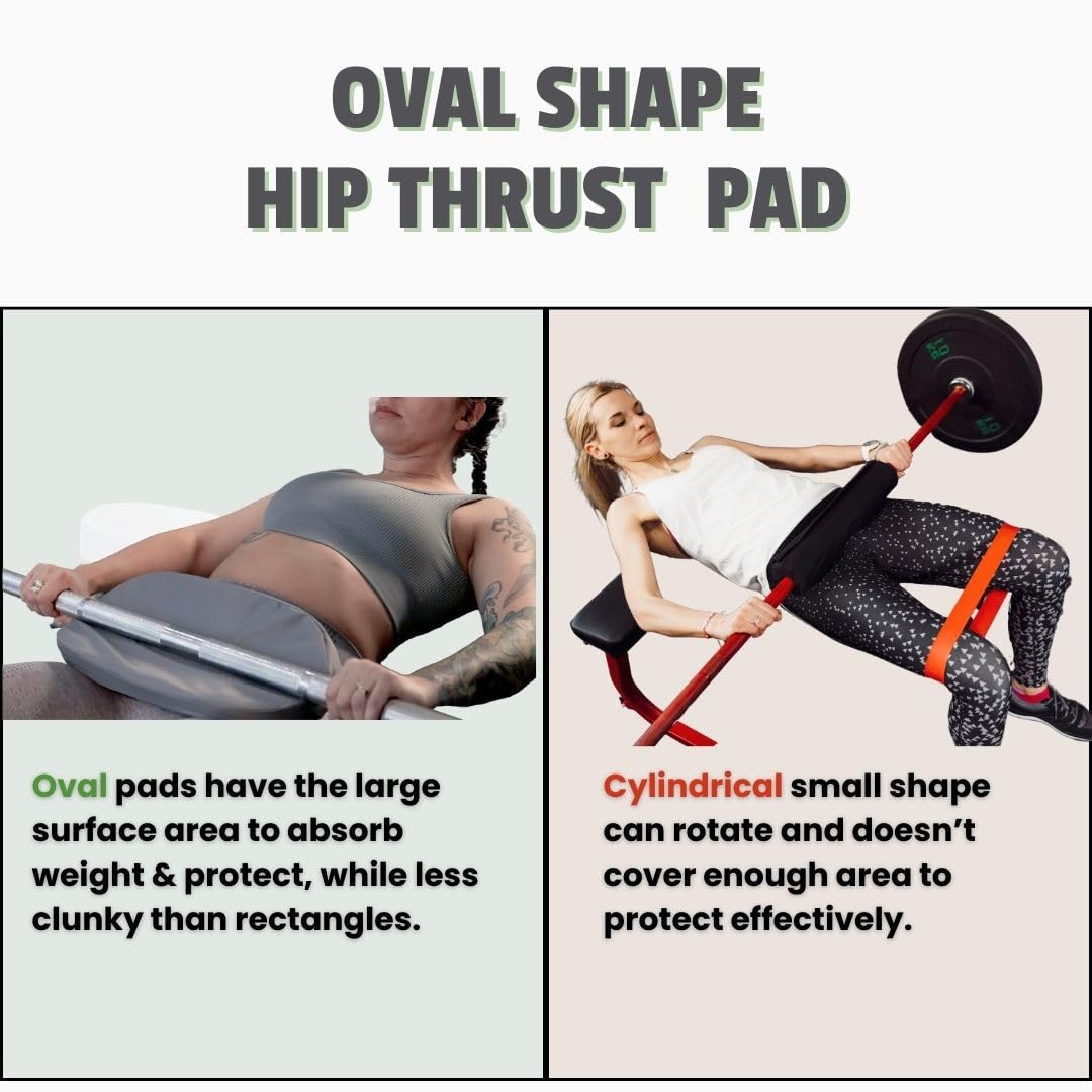 PhatKat Evolution Hip Thrust Pad Women Thick Protection | Booty Glute Workout | Barbell Dumbbell Kettlebells | Sciatic Lower Back | Hip Thrusts Non-Slip | Lightweight Portable