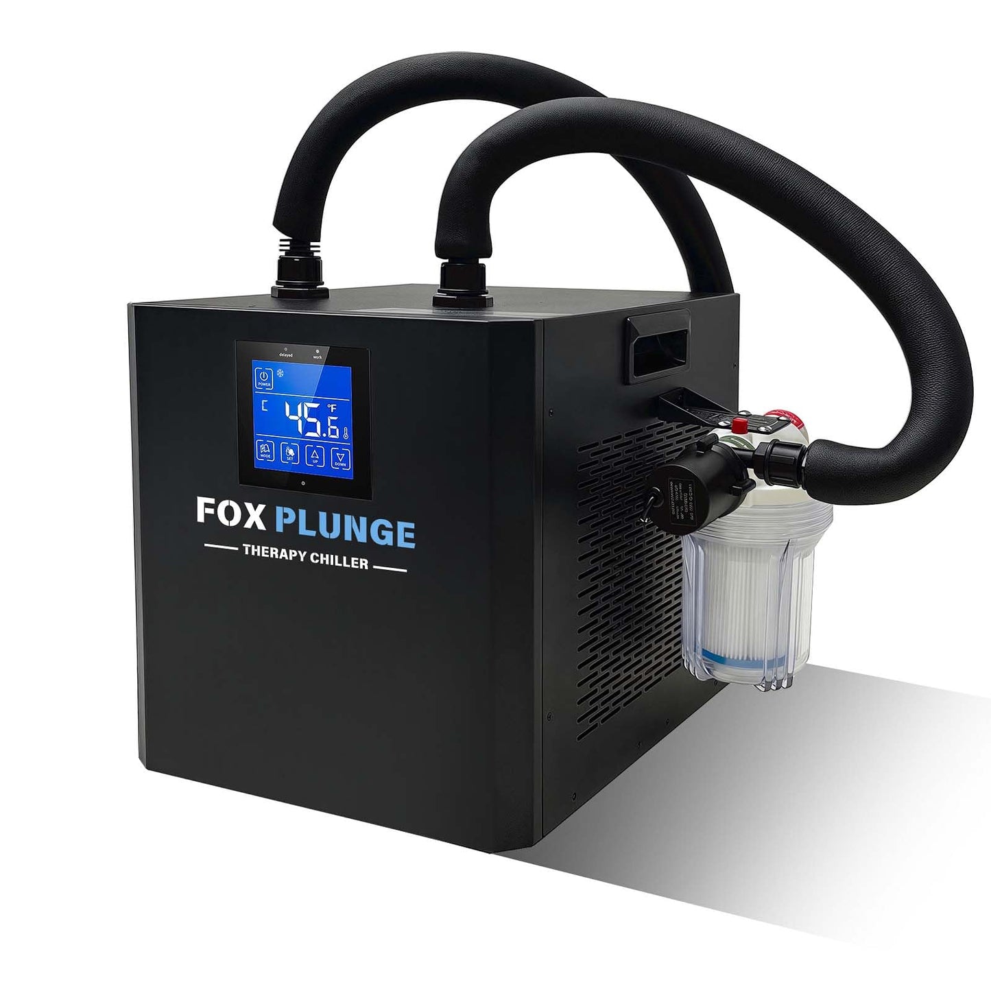 FOXPLUNGE Cold Plunge Chiller 1/2HP - 132 Gallons Water Chiller for Ice Bath Tubs with 2 Water Pumps, Filter & Hose, Remote Control, Quiet Cooling System for Home Muscle Recovery Use