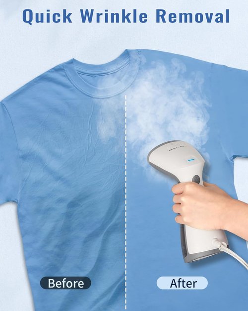 Beautural Portable Clothes Steamer - Handheld Garment Wrinkle Remover | Fast 25s Heat-Up, 120V Only