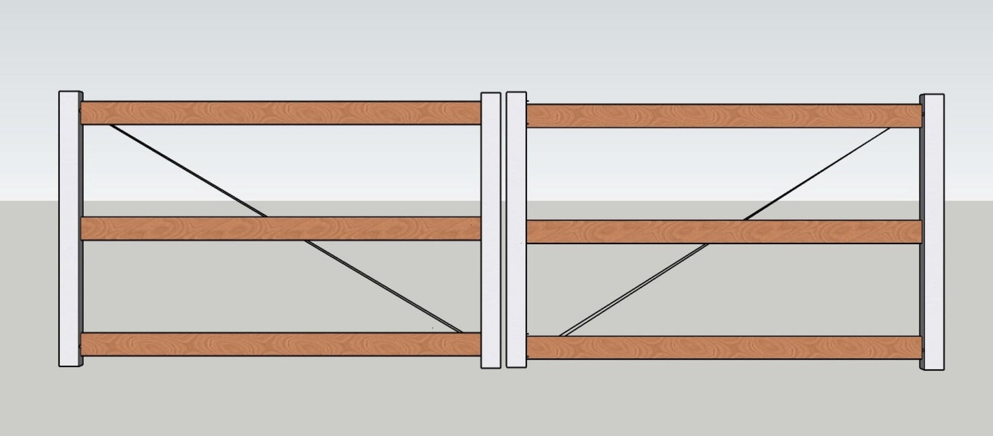 Estate Swing Gate Frame Kit (Dual Frame kit) up to 20ft in Width (up to 10ft Each Side)