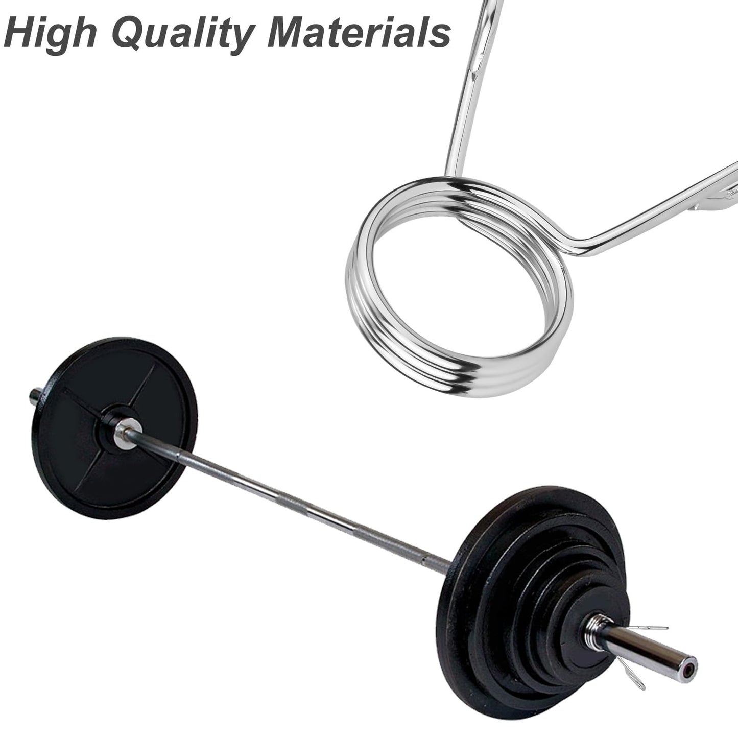 PEUTIER Barbell Clamps, 2 Inch Stainless Steel Barbell Weight Clips Fitness Bar Collars Weight Lifting Dumbbell Weight Bar Clamps for Gym Equipment Strength Training Accessories