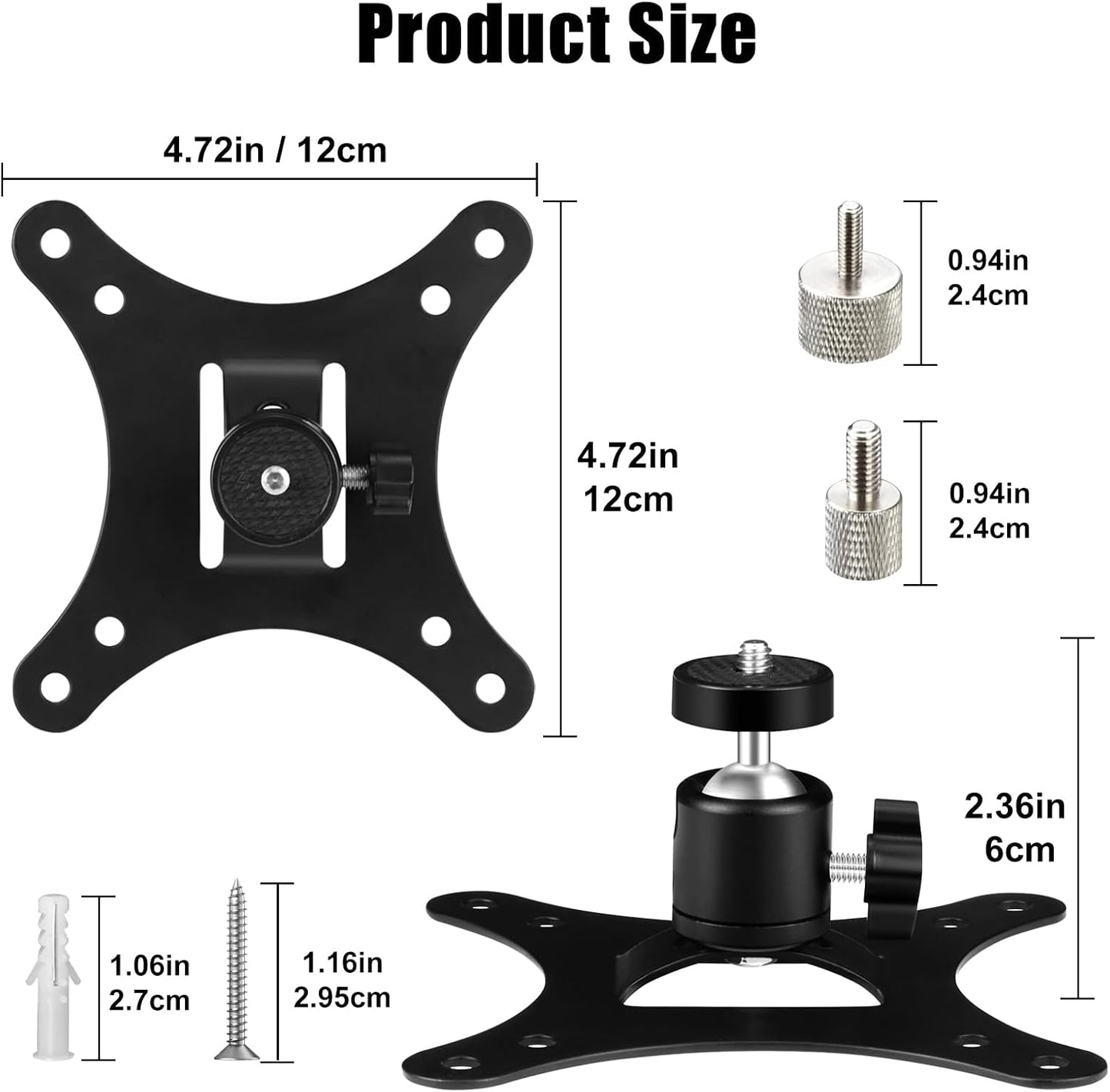 2-Be-Best Adjustable Mini Projector Ceiling Mount - Universal Bracket in Black