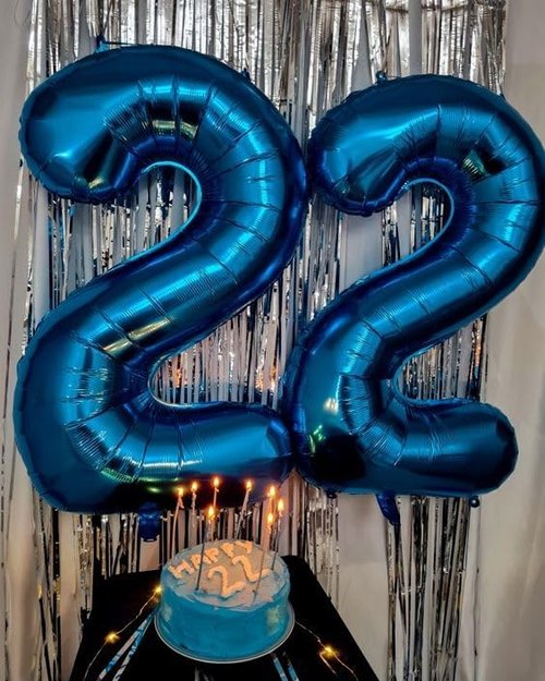 Metallic Blue Number 0 Balloon - 40 Inch Birthday Decoration for Milestone Celebrations
