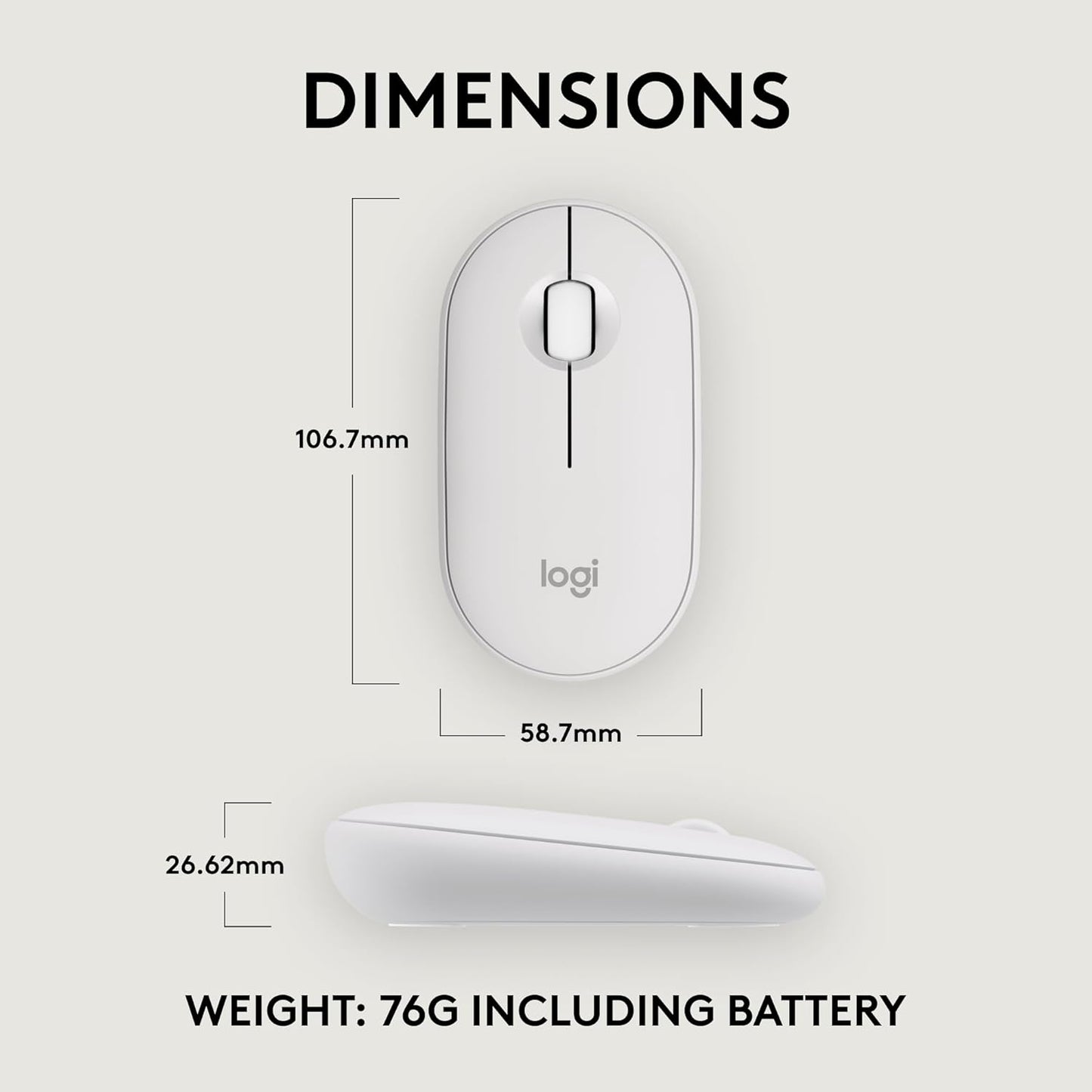 Logitech 2 M350s Pebble Mouse Slim Bluetooth Wireless Mouse, Portable, Lightweight, Customizable Button, Quiet Clicks