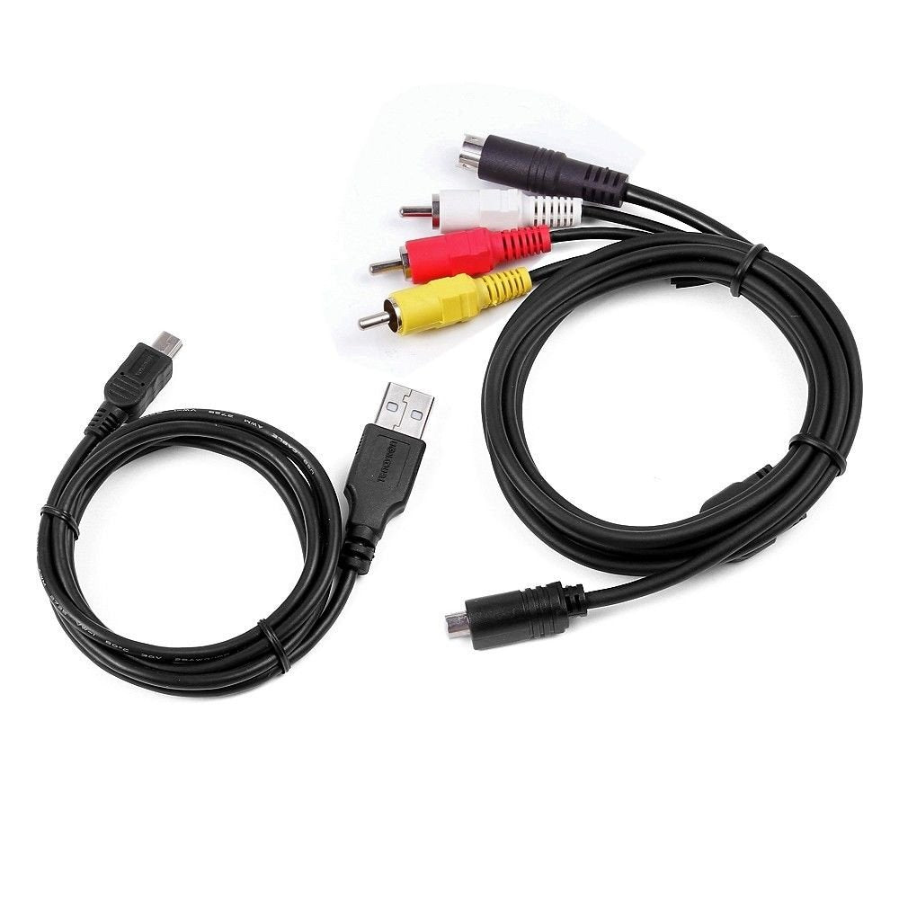 MaxLLTo DCR-SR55/E AV A/V TV Video +USB Data Cable/Cord/Lead for Sony Camcorder Handycam