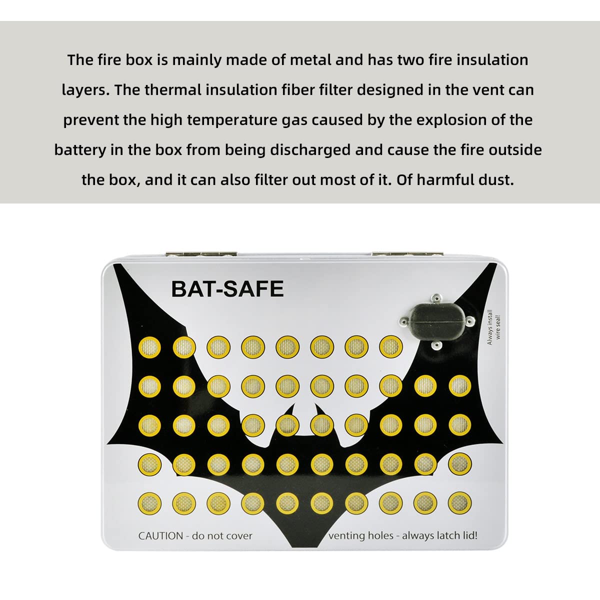 Lipo-Lithium Battery Charging Safe Box M Size