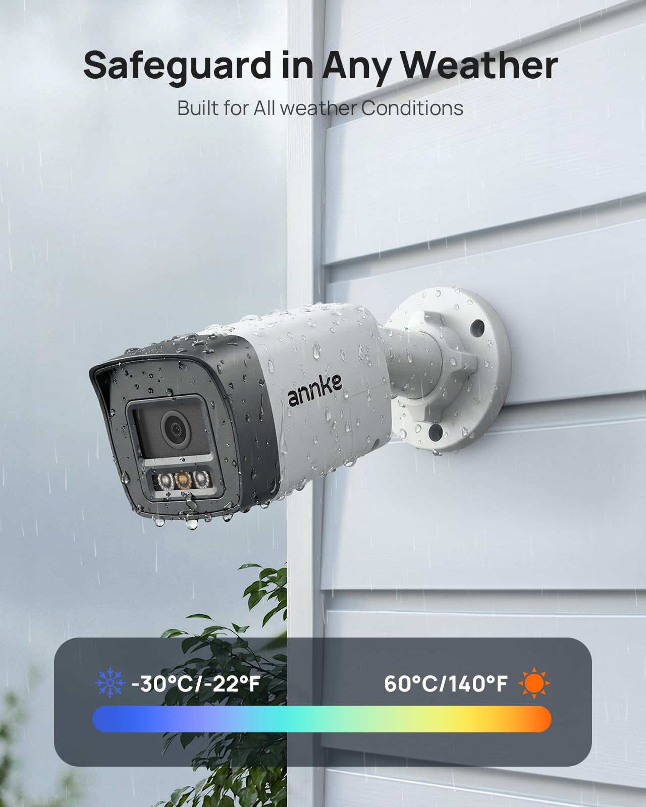 ANNKE H500 3K 5MP Poe Security Camera System, 8CH H.265+ NVR with 2TB HDD, 8pcs Wired Outdoor Bullet IP Camera with Red & Blue Light and Audio Alarm, Human/Vehicle Detection, Two-Way Talk, IP67