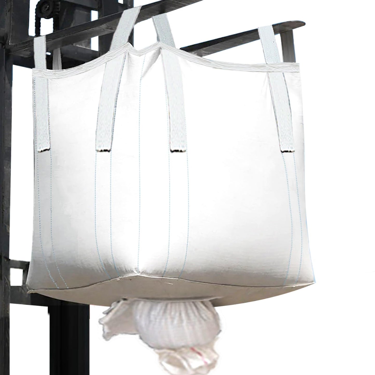 10Pack Aolikebao FIBC Bulk Bag,1.5 Ton Bag, 39.4"L x 39.4"W x 39.4"H,3300lbs SWL Safty Factor 3:1,Woven Polypropylene Bags,Duffle Top Spout Bottom (10)