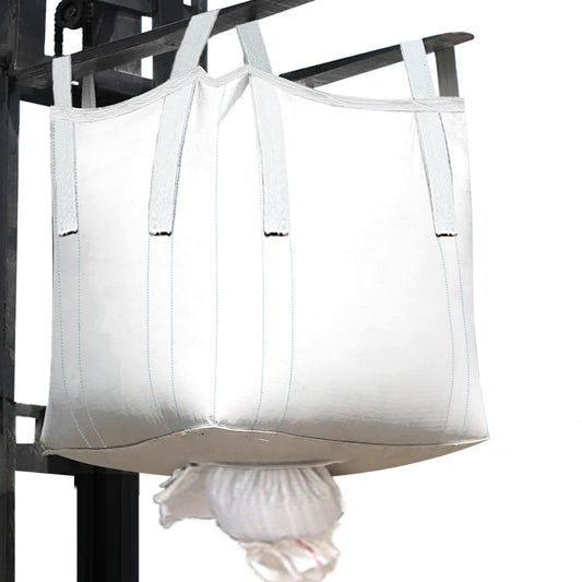 10Pack Aolikebao FIBC Bulk Bag,1.5 Ton Bag, 39.4"L x 39.4"W x 39.4"H,3300lbs SWL Safty Factor 3:1,Woven Polypropylene Bags,Duffle Top Spout Bottom (10)