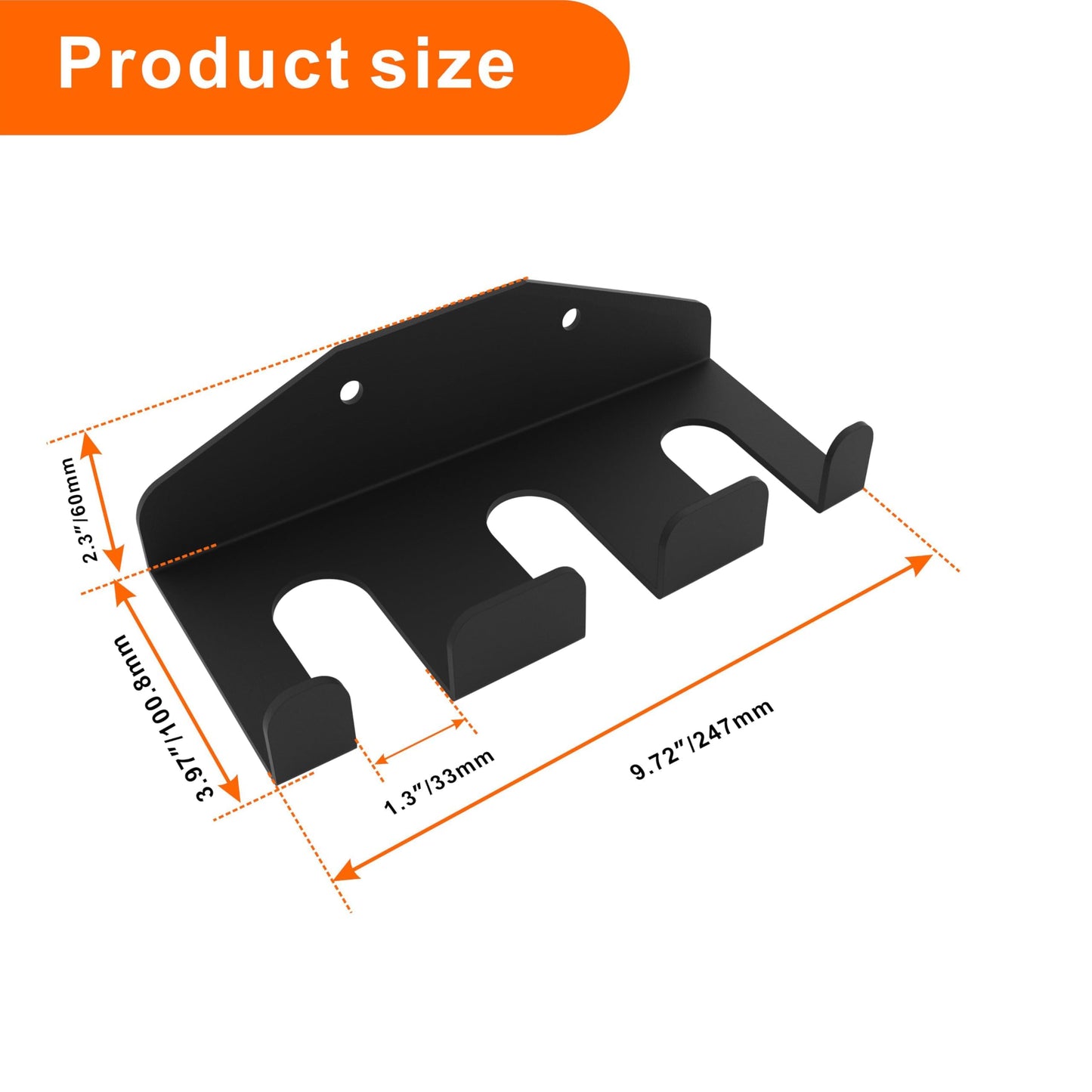 YZZHAJ Olympic Barbell Hanger Barbell Rack Garage Gym Bar Wall Rack,Wall Mount Barbell Storage Holder Olympic Bar Hanger, Holds Under 33mm Bar Size