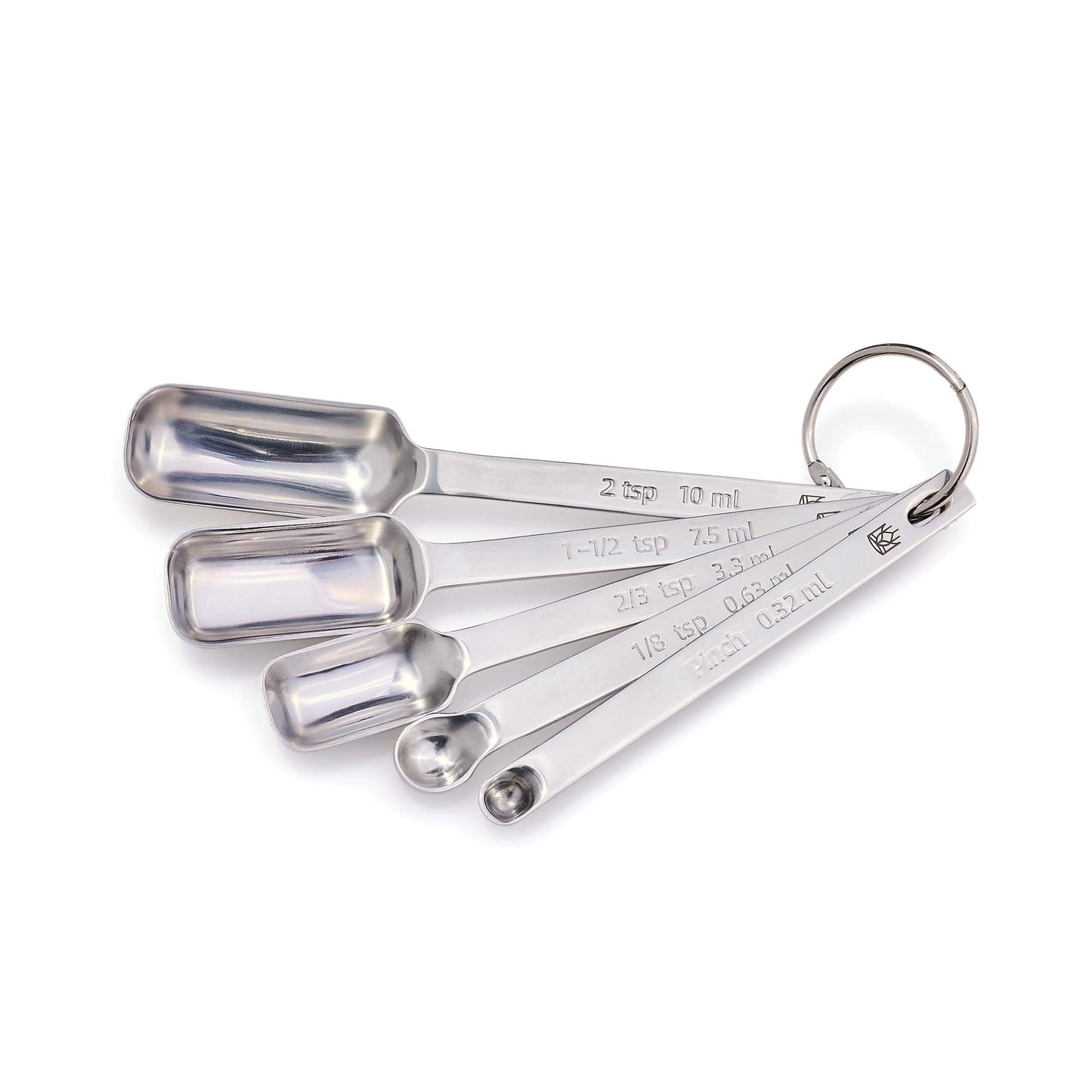 King Arthur Baking Company Odd-Sized Measuring Spoons, 18/8 Stainless Steel, 5-Piece Set, Precision Measures, For Baking And Cooking