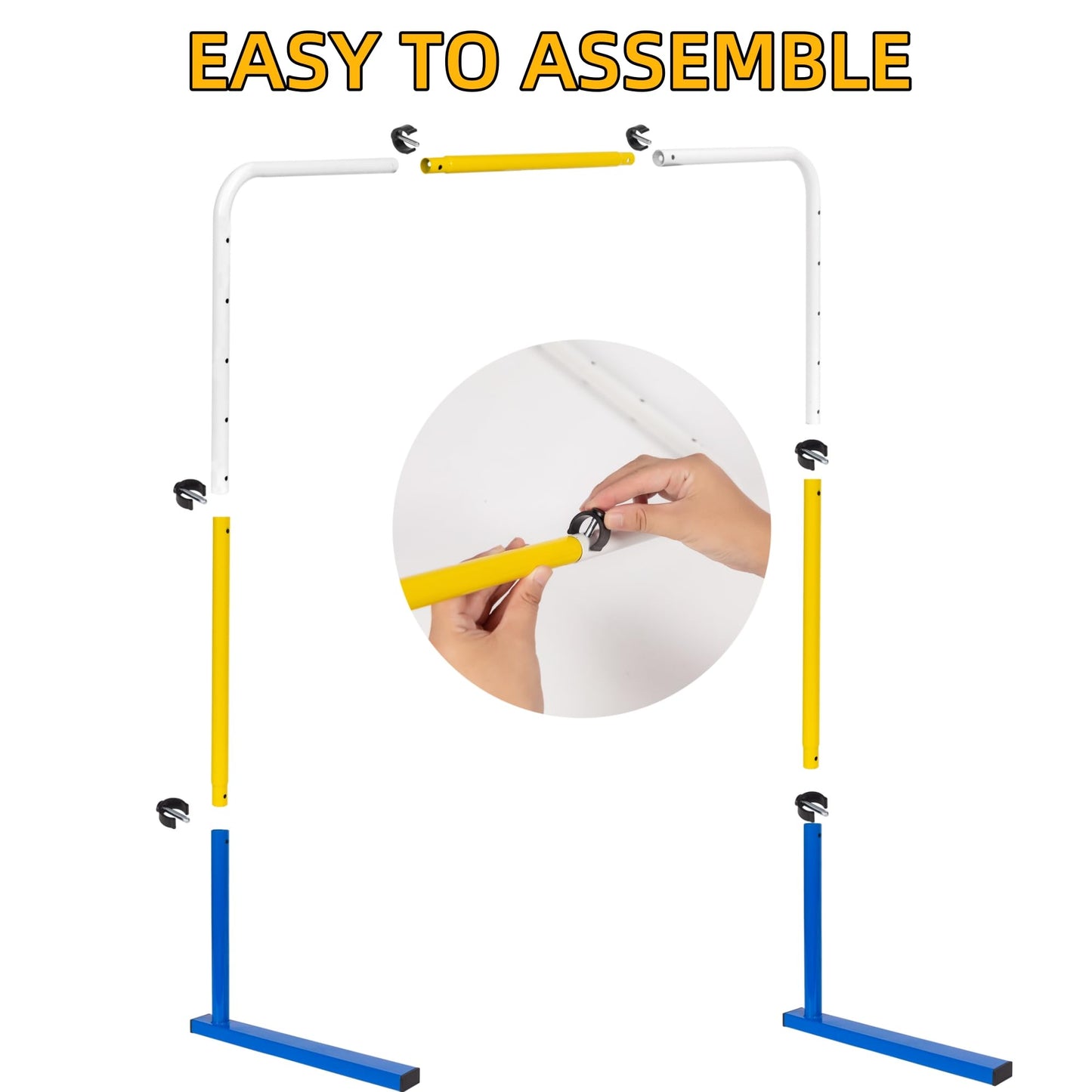 ZSHIGANMA Adjustable Height Hurdles Track and Field,Detachable Agility Speed Jumping Training Equipment for Kids,Youth and Adults,Indoor & Outdoor Use（1 Pack）