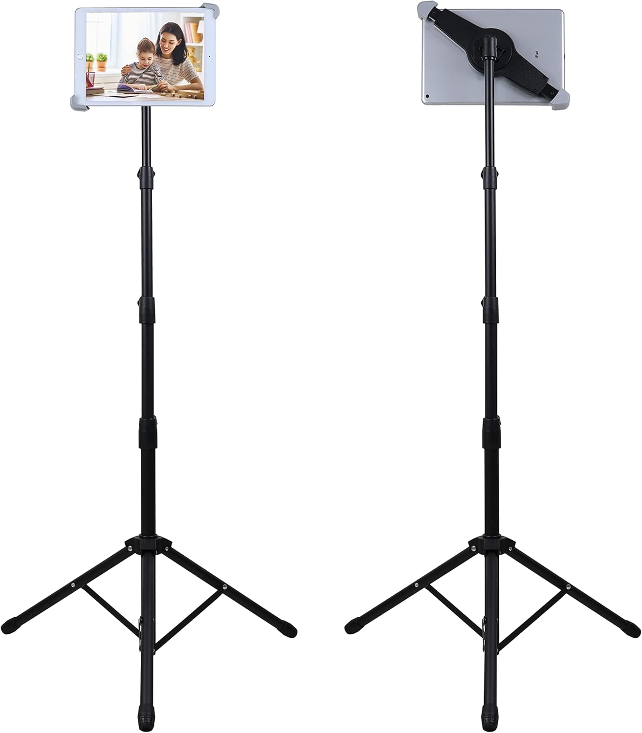 Raking 360 Pro12.9, 9.5-14.5 Inch Ipad Tripod Stand, Height Adjustable iPad Stand Floor, Tablet Holder Stand