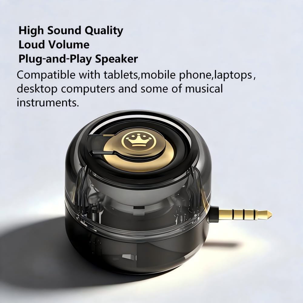 YOBCHYUD 2026 3.5mm MP4 Portable Speaker,Small Speakers with Aux Input Jack,Plug-in Mini Speaker,Sutable
