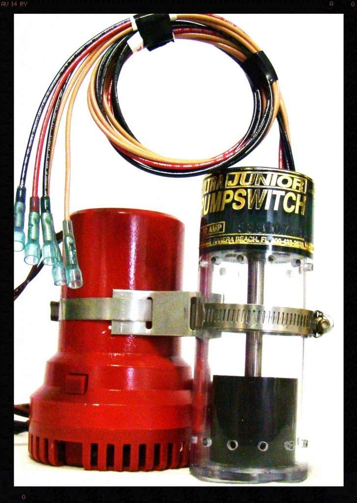 ULTRA Bilge Pumpswitch Jr. Float UPS-02, High Water Level Sensitivity Sensor, Reliable Automatic Pump Switch Activation for Boats and Yachts, Durable Construction, 12 Volt - Junior