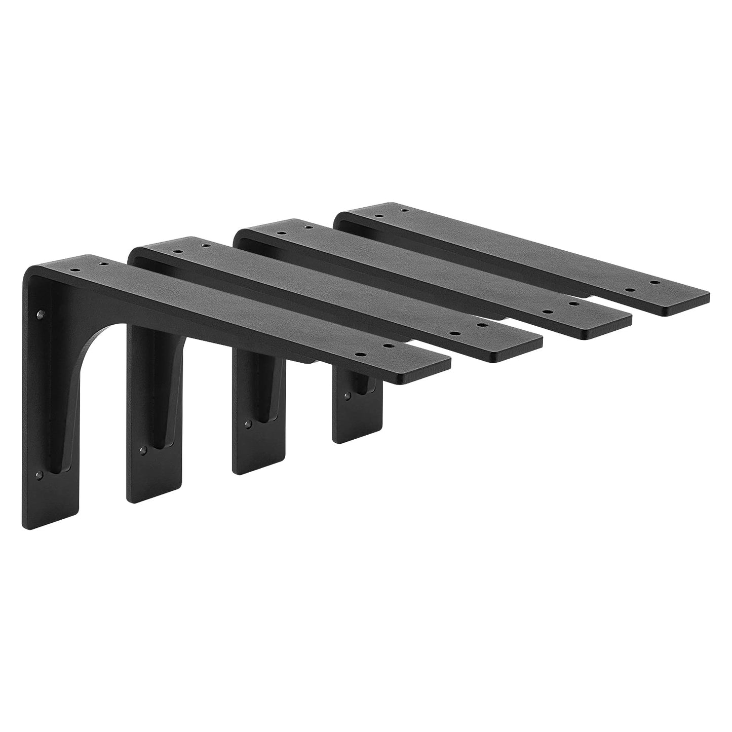 10"x 6"Shelf Bracket ,L Shelf Brackets,max Load 300lbs, Premium Alloy Metal Heavy Duty Shelf Bracket, high Strength Mounting Hardware Included, countertop Support,Corner Brace,Pack of 4.