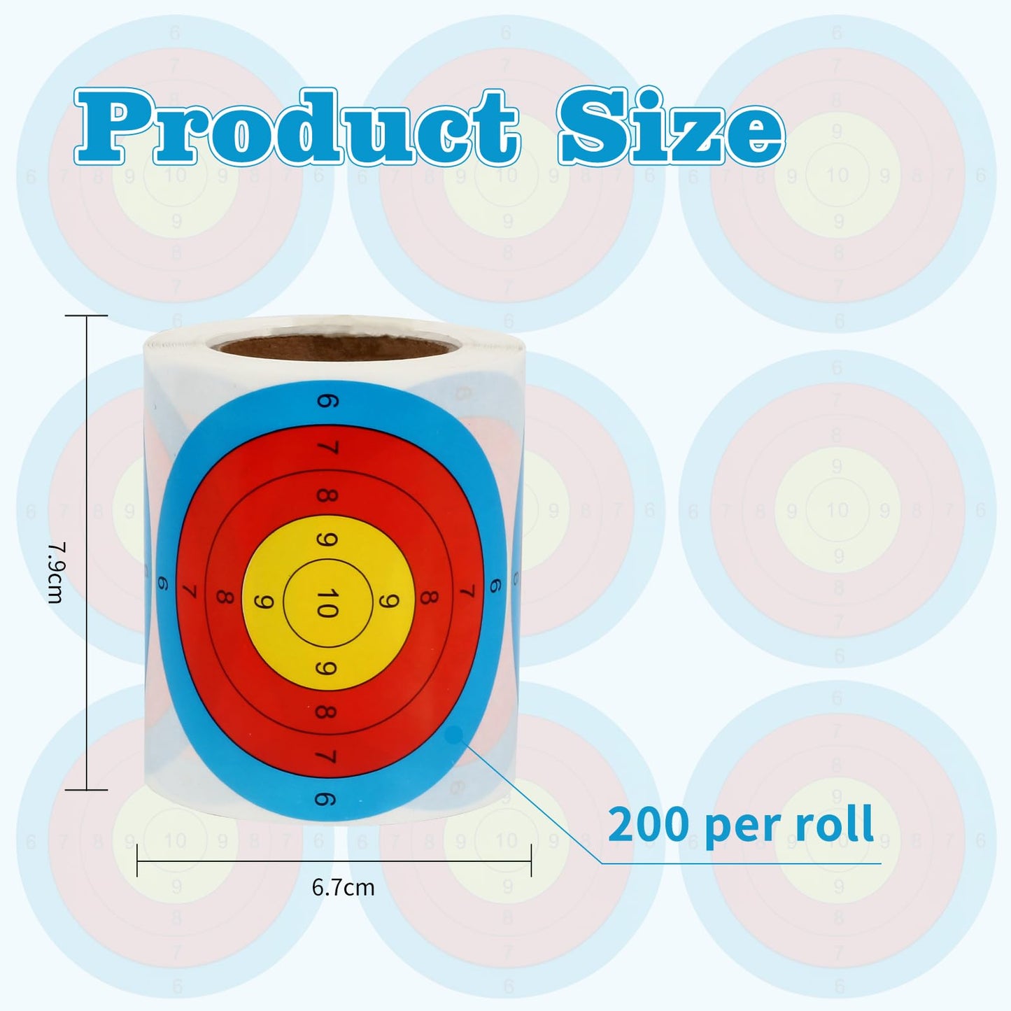 SPG 3 Inch Archery Target Stickers - Self-Adhesive Shooting Target Paper Portable Target for Shooting Range Indoor Outdoor Archery Shooting Practice