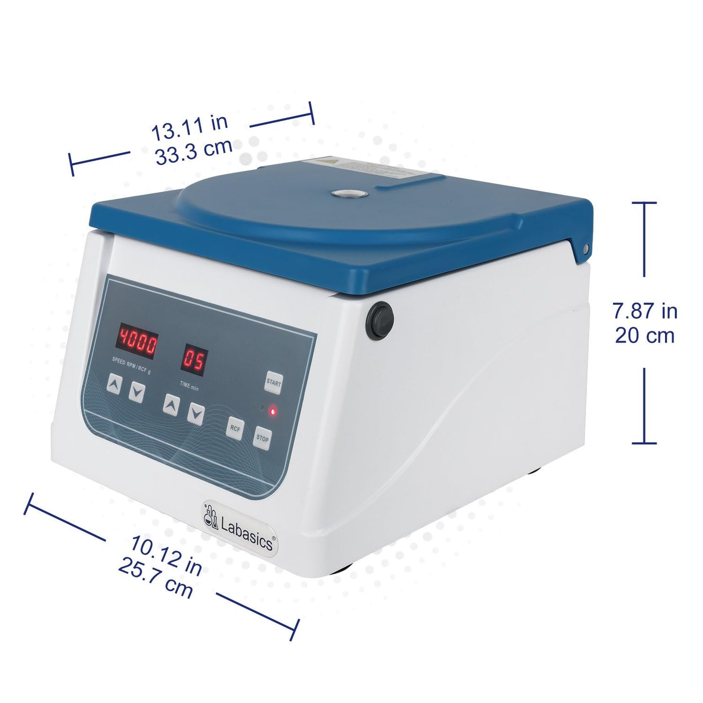 Labasics Benchtop Centrifuge, 110V/60Hz Digital Low-Speed Centrifuge with 15 ml x 8 Angle Rotor, 4000 RPM Max Speed, 1780xg Max Centrifugal Force