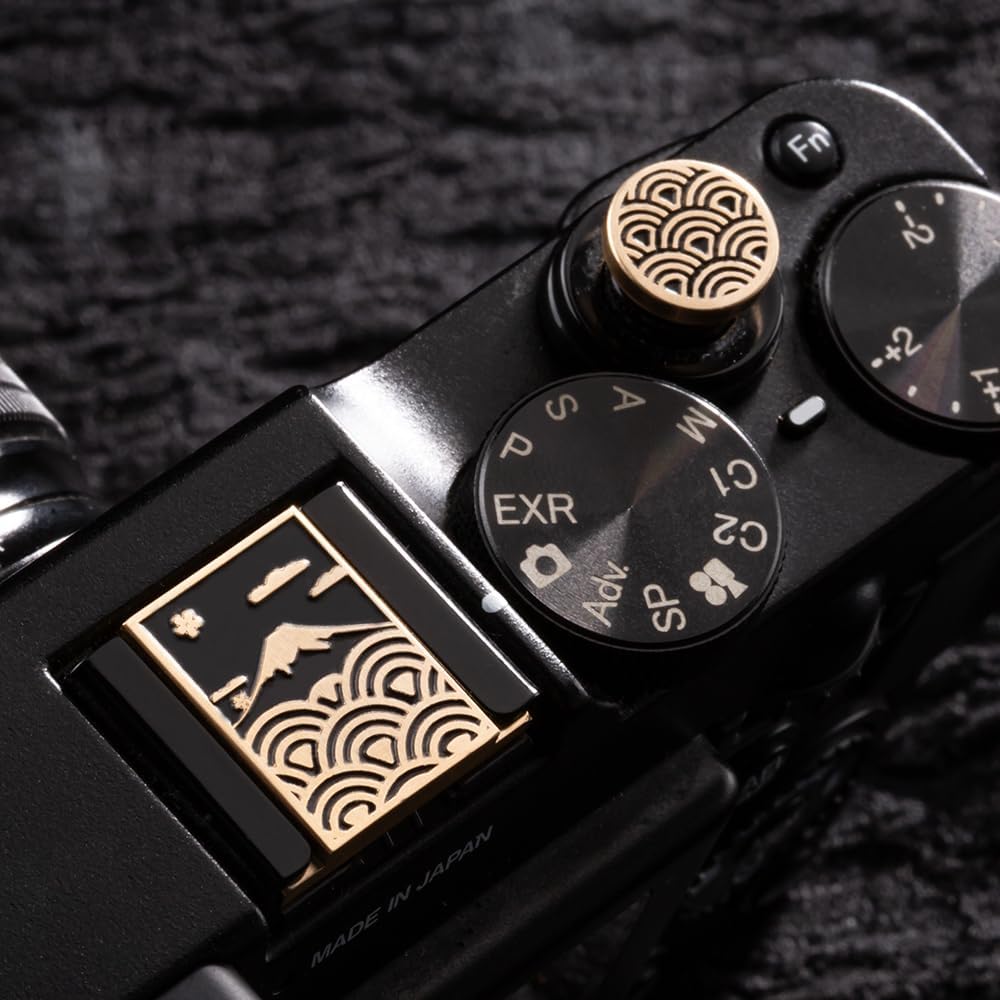 X-T50 X-S20 X-S10 X-T4 XT30 Z6iii Z7 Z30 Z50 Set) Wave Pattern Camera hot Shoe Cover Camera Shutter Button for Fujifilm