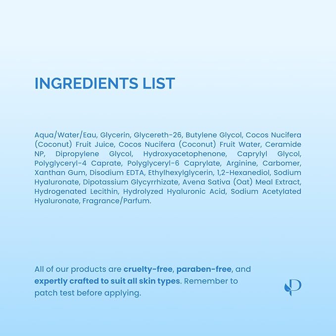 PLANTIFIQUE Facial Sheet Mask Coco Dew 5 Pack ??Moisturizing Face Mask with Coconut & Ceramide ??Radiant Skin Nourishing Korean Skincare Pack for All Skin Types