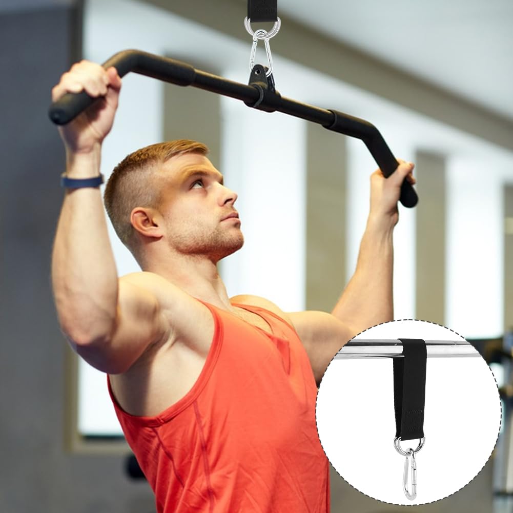 Olnverath Dumbbell Foot Attachment for Leg Workout, Tibialis Trainer, Extension Monkey Foot Dumbbell Attachment Straps for Fitness Training, Leg Extensions, Hamstring Curls(Black)