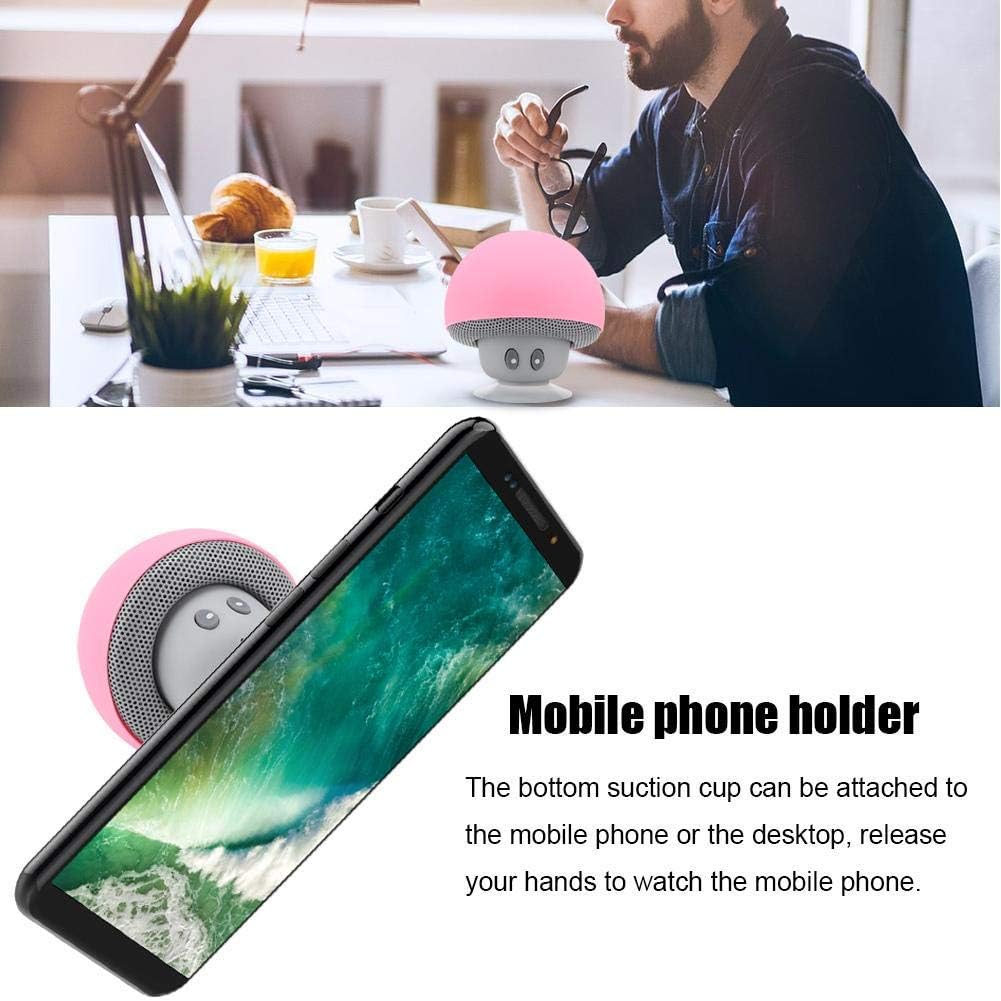 Socobeta Bluetooth Speaker Mini Portable Speaker Mushroom Subwoofer with Suction Cup Function
