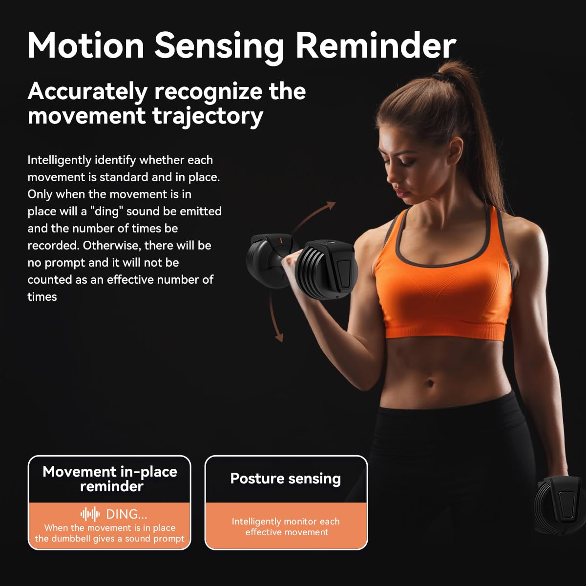 Smart Adjustable Dumbbell Set - Pair with Stand - Quick Adjustment, Secure Grip - Compact Home Gym Training Dumbbells for Men & Women with Voice Reminder & Motion Sensing Functions - 25LB