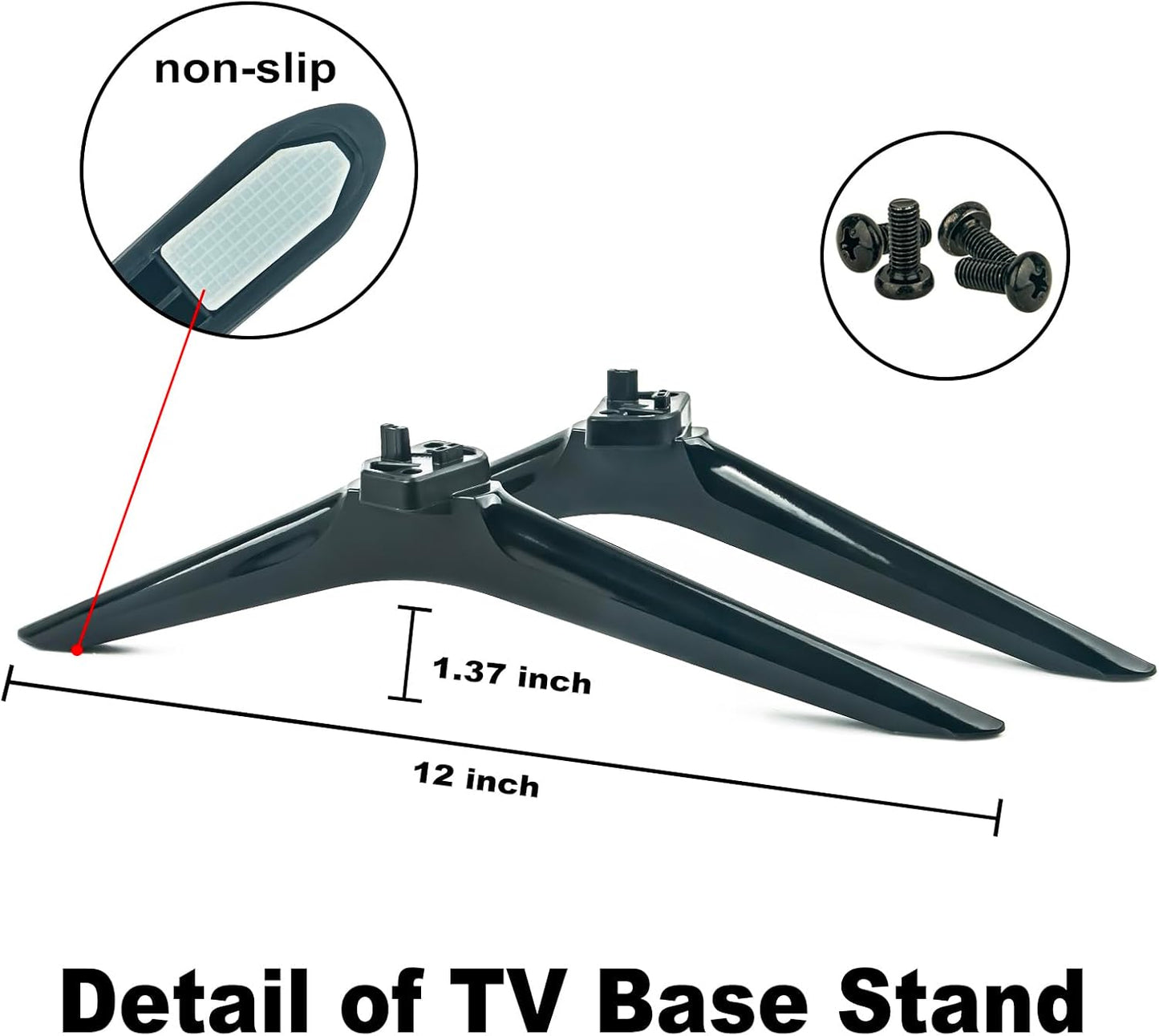 Beyution 58R6E3 TV Stand Legs fit for Hisense TV - Replacement Legs with Screws and Anti-Slip Pad