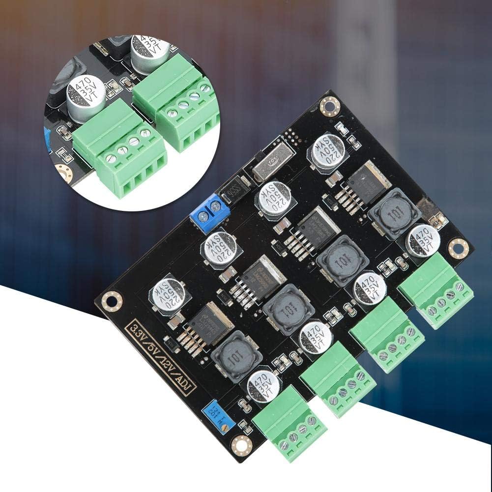 ASHATA 3.3V/5V/12V/ADJ Converter,LM2596 4-Way Multi-Channel Switching Power Supply Module with Adjustable Voltage