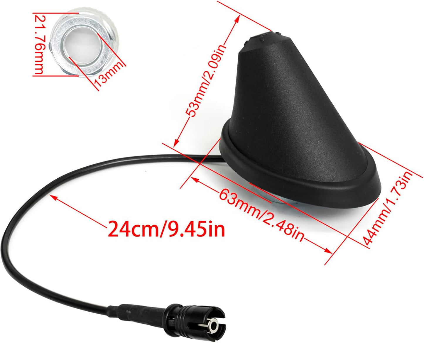 AUTOXBERT 3 2004-2009 2004-2009 Car Roof Aerial Antenna Base Seal Mount Adapter Vehicle AM/FM Stereo Radio Amplified