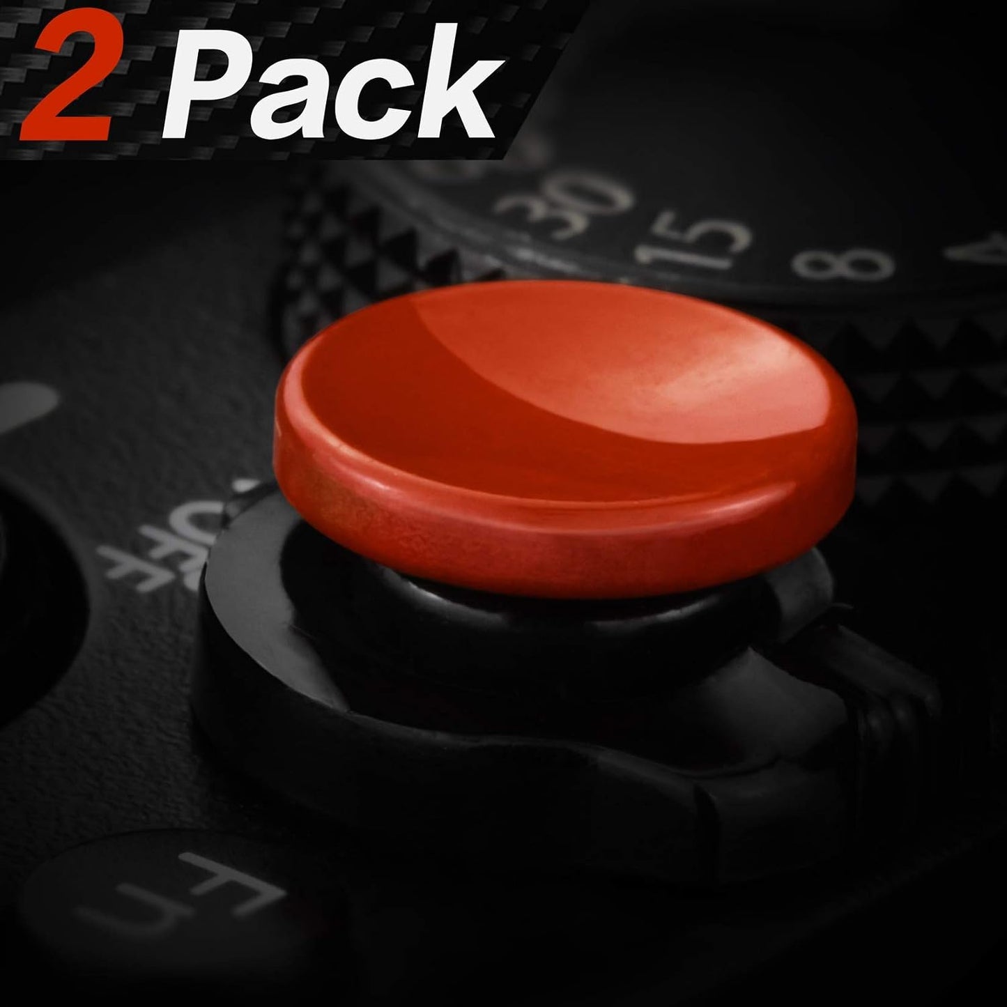 (2 Pack/Red) Soft Shutter Release Button High-end Concave Camera Shutter Button