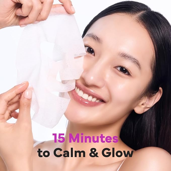SAM'U Born Panthenol Chilling Mask ??Korean Facial Sheet Mask with Birch Sap & Xylitol for Deep Hydration ??Soothing & Cooling Face Mask, Vegan Korean Glass Skin Care Face Mask (5 Sheets)