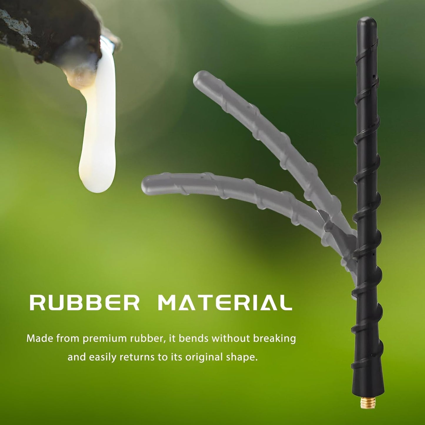 Fkewp 7 Inch Car Spiral Antenna, Waterproof PVC Rubber Antenna Mast with Screw Adapters, Flexible Auto Short Antenna