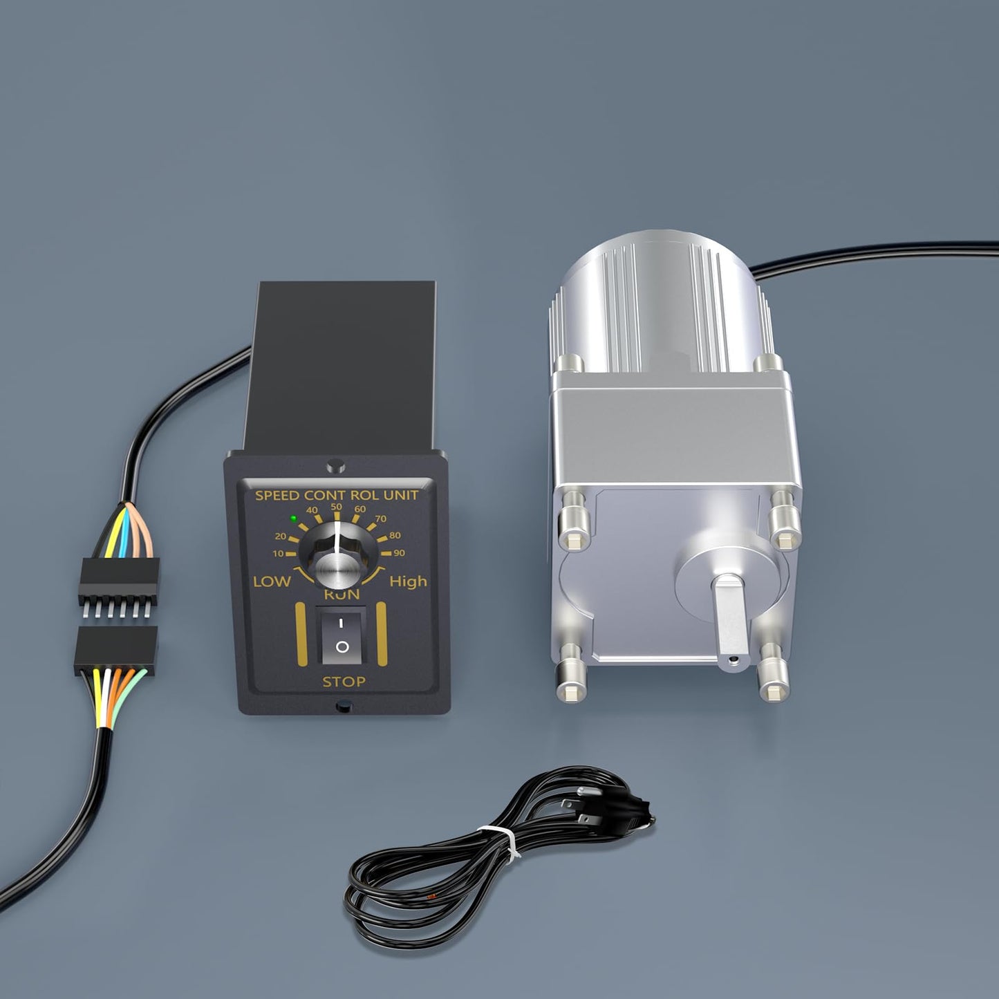 Bemonoc High Torque Electric 110V AC Gear Motor Variable Speed 50/60HZ 12RPM 6W 120K with AC Governor and Bracket Combo for Industry