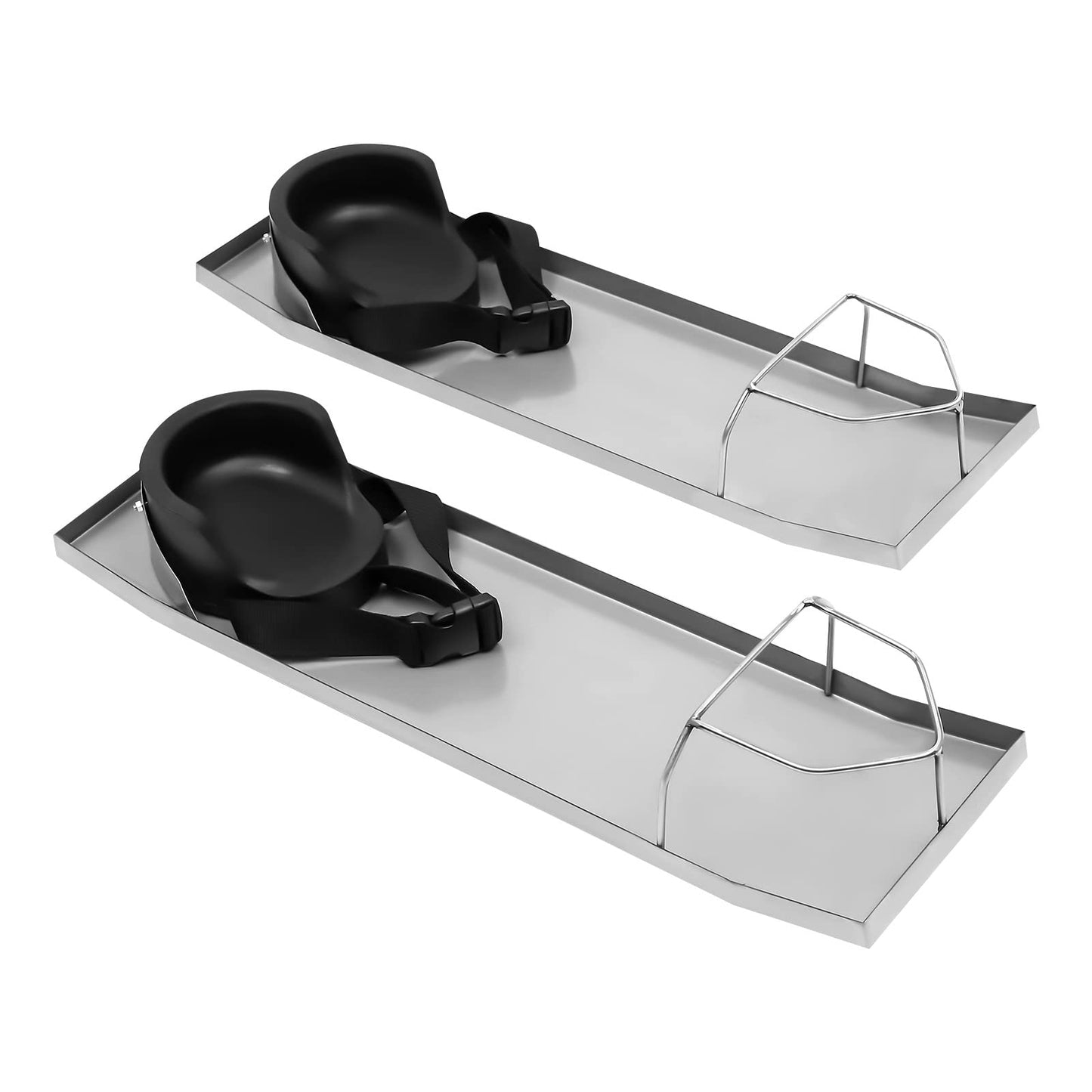 30'' x 8'' Concrete Knee Boards Slider Knee Boards, Concrete Stainless Steel Knee Boards with Knee Pads Pair Concrete Sliders Kneeboard Kneeler Board Stainless Steel Knee Boards for Concrete Work