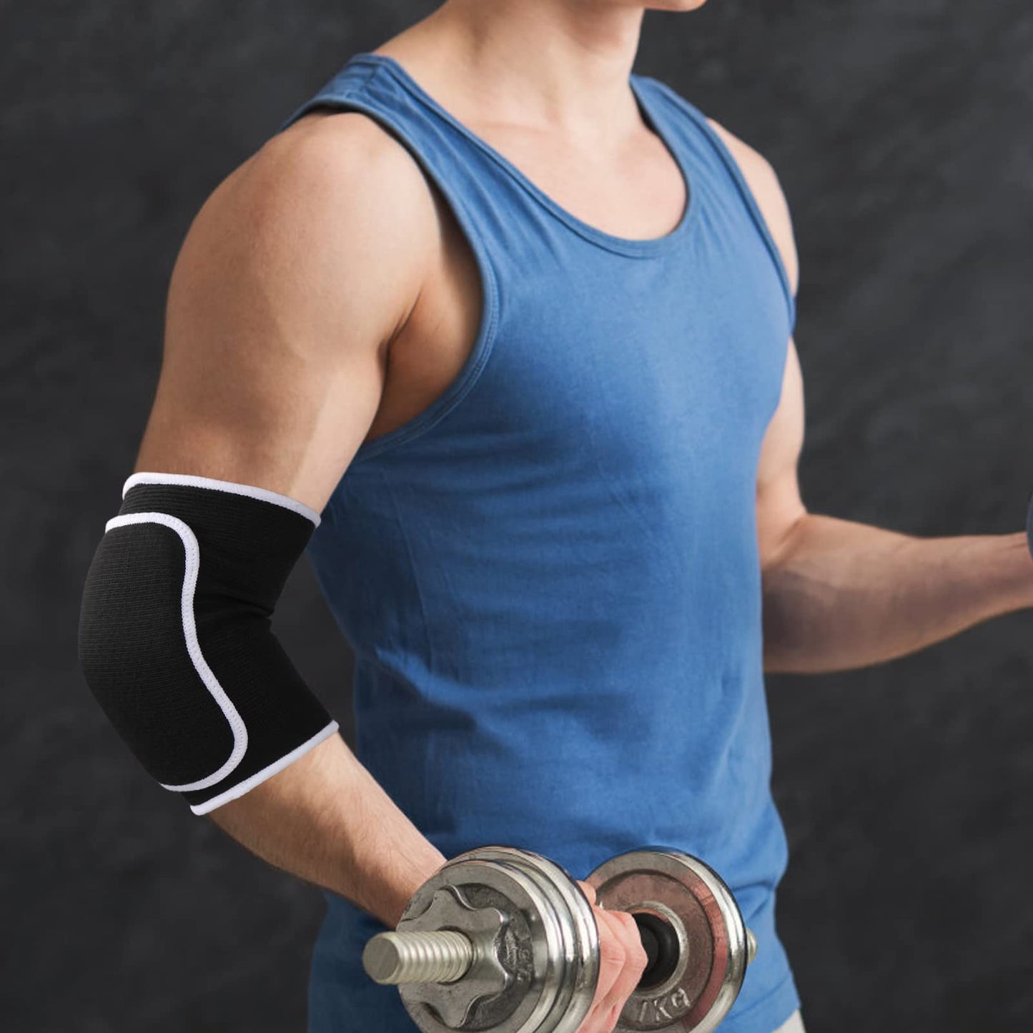 WLLHYF Pair of Elbow Pads with Thicken Sponge Padding Breathable Elbow Wraps Arm Brace Support Fitness Tendonitis Support Strap for Kids Child Girls Boys Teens Men and Women
