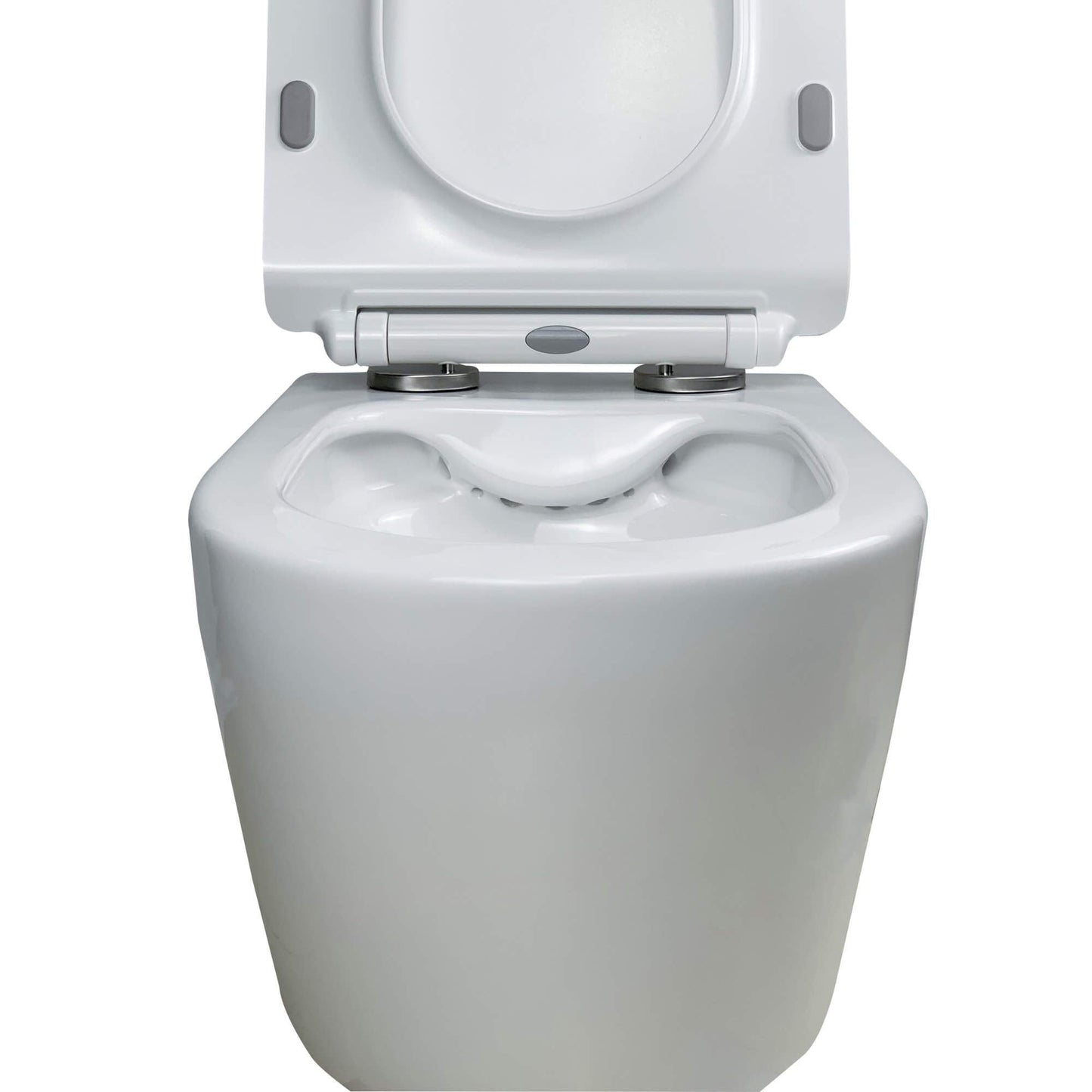 Fine Fixtures Dakota In-Wall Toilet Combo Set, Wall Hung Toilet Bowl with Soft Close Seat, Concealed Tank and Carrier System for 2x4 Studs, Push Buttons Included